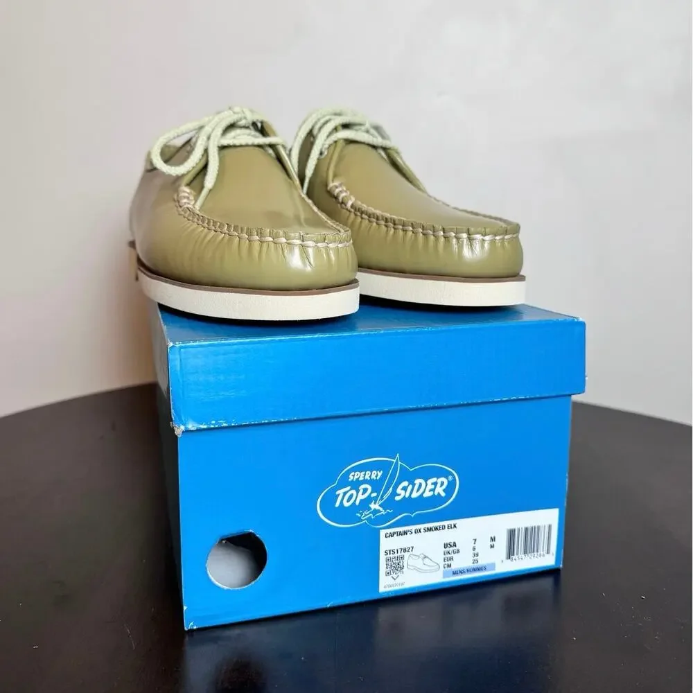 NWT Sperry Top-Sider Captain's Oxford Smoked Elk Boat Shoe - Size M7/W8.5